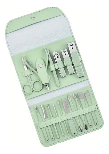 Corta Uñas Profesional 16 Pcs Manicura Pedicura Inoxidable