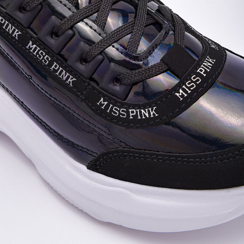 Tenis Mujer Miss Pink 711 A Negro Tornasol 120-860