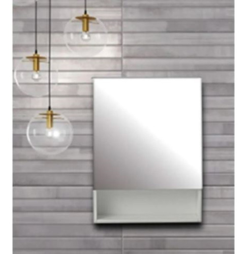 Botiquin Repisa Baño Puerta 30x50 Cm Espejo Melamina Blanca