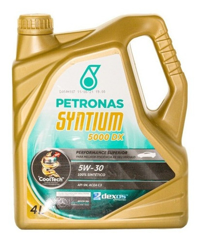Aceite 5w30 Sintético Petronas Syntium 5000 Dx 4 Lt