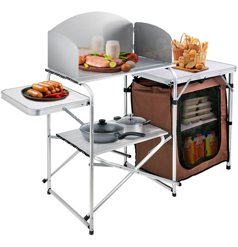 Vevor Mesa De Cocina Para Camping Jardín Plegable Portátil