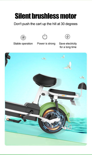 Bicicleta Moto Electrica E-ramz Bateria De Litio Preventa Negro