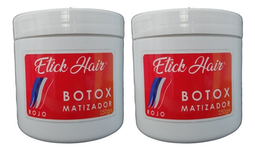 Matizador Rojo Baño De Crema Masc X 250grs Etick Hair 2 Unid