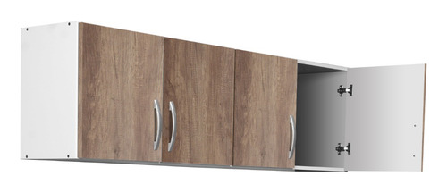 Alacena 140 Cm 4 Puertas Estantes Mueble Cocina Melamina Color Nebraska