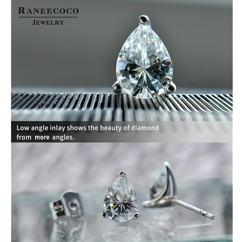 Pendientes Boton Corte Peral Circonita Cubica Plata Chapado