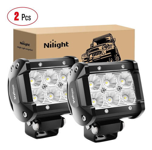 Led Pods Nilight - 60001f-b  18w  1260lm  X 2 Unidades