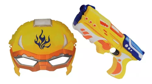 Ditudotem Lançador De Dardo Arminhas Nerf Pistola Brinquedo Menino Menina  Mascara Verde Amarelo Original Vip Toys