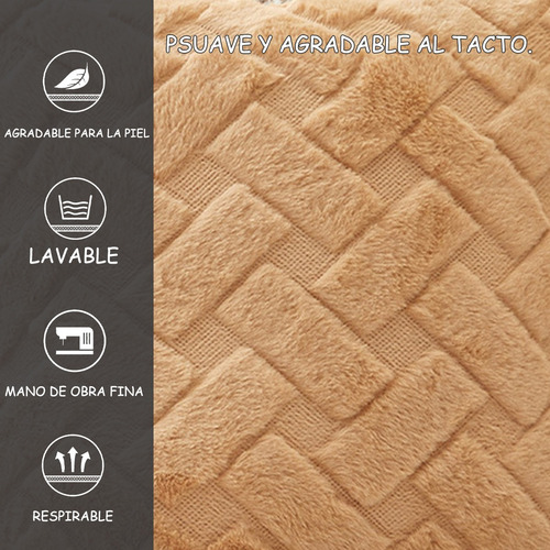 Funda De Cojín Universal De Felpa 45x45 Cm, 2 Piezas Caqui