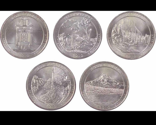 Monedas Quarters Cuartos Dólar Parques Nacionales 2010 Unc