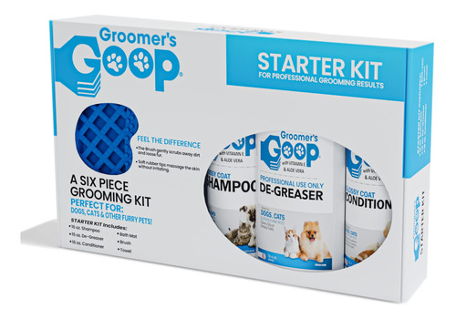 Groomers Goop Starter Kit  Juego De 6 Piezas De Aseo Para Pe