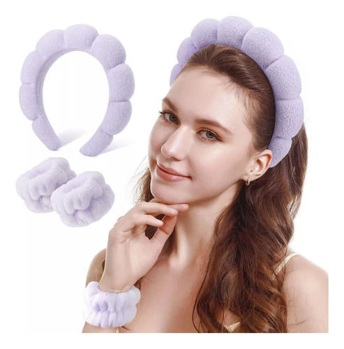Diadema De Spa Para Lavar La Cara, Esponja, Banda De Burbuja