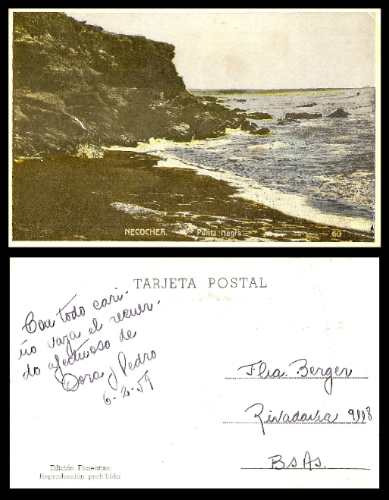 Buenos Aires 1959 Postal Playa Punta Negra De Necochea