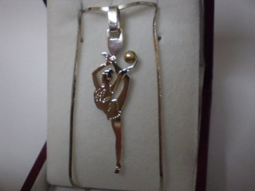 Gimnasia Artística Dije Plata 900 - Oro 18k