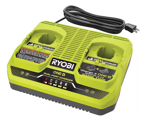 Cargador Para 2 Baterias Ryobi 18v