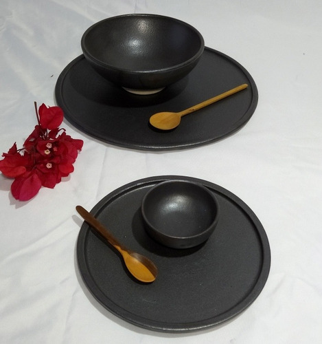 Imagen 9 de 9 de Platos Redondos 30cm Cerámica Gres Vajilla Restaurante