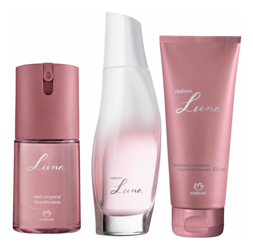 Imagem 2 de 8 de Kit Luna Clássico 75ml, Com Hidratante E Desodorante Natura