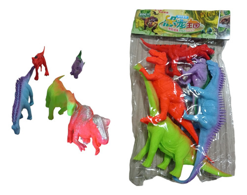 Bolsa De 5 Dinosaurios Juguete Paras Niños 6 Unidades 