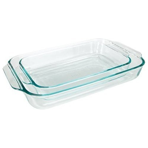 Pyrex Basics Juego 2 Plato Para Hornear Cristal Rectangular