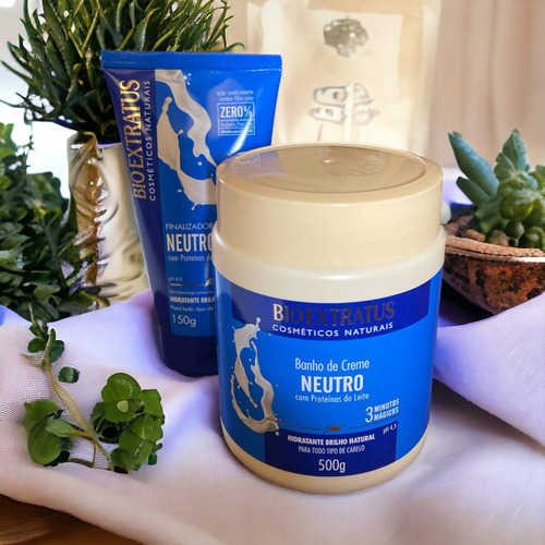 Kit Neutro Bio Extratus Banho Creme 500ml Finalizador 150ml