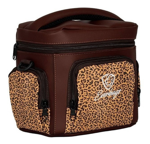Imagem 4 de 7 de Bolsa Térmica Fitness Master Marmita Marrom Onça Lancheira