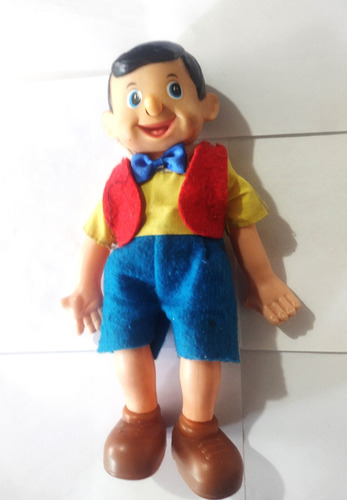 Pinocho Muñeco Vintage Juguete Mexicano De Plastico Soplado