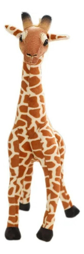 Jirafa de pie de peluche realista, grande, 50 cm
