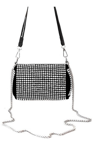 Cartera Bandolera Brillos Strass Tachas Fiesta Mini Bag Jaz