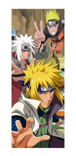 Adesivo Decorativo De Porta Naruto Minato Jiraya (cod.mn1