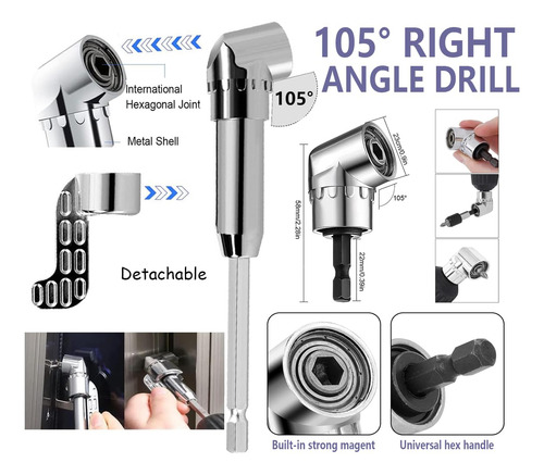 Juego De Extensión De Broca Flexible De 34 Piezas Con Taladr