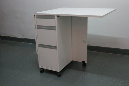 Mesa Plegable Cocina Con Cajones Manija Perfil Aluminio.