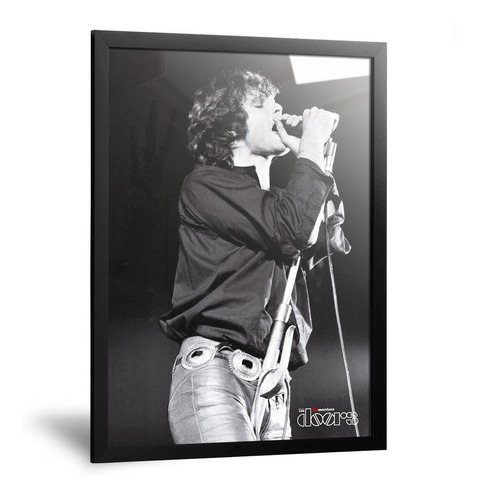 Cuadro Jim Morrison The Doors Blanco Negro Enmarcado 20x30cm