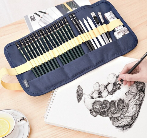 Deli Wrap Cartuchera Enrollable Set De Dibujo Grafito X 26