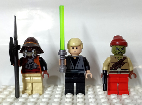 Lego Star Wars Minifiguras Kithaba, Lando, Luke De Set 9496 (Usado)