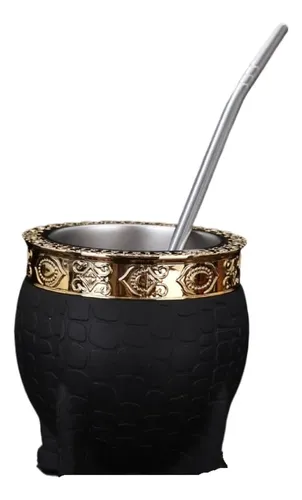 マテ壺 MATE CUP ARGENTINE MADE PREMIUM Y#s Argentine Mate Cup Corona Steel, With Straw ^ // | MercadoLivre