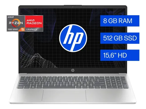 HP 15-fc0079la Ryzen 5 · 8 GB · 512 GB