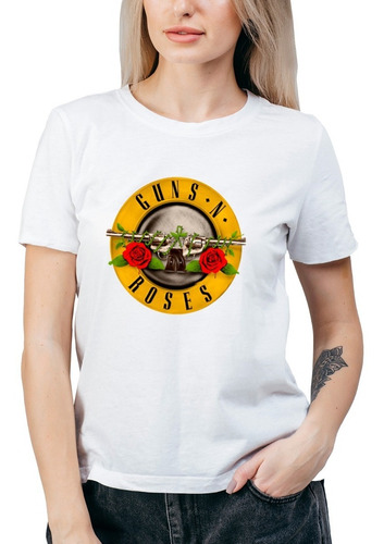  Polera Mujer Guns N Roses Rock Algodón Orgánico Mus63