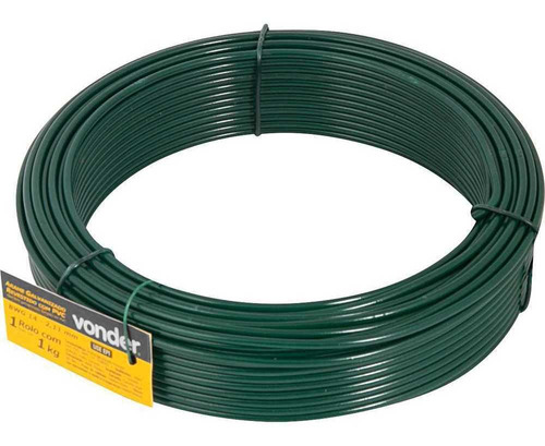 Arame Galvanizado Revestido Com Pvc Verde 1 Kg Bwg 14 Vonder