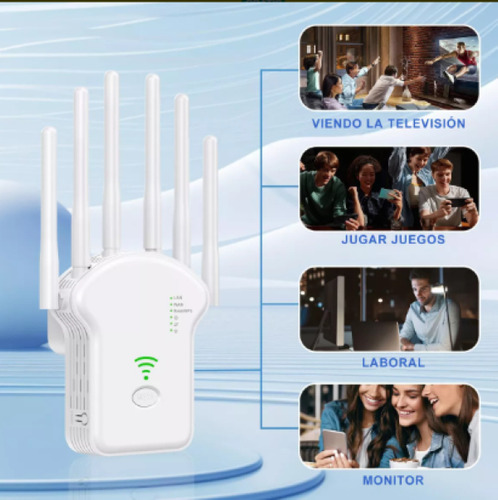 Repetidor Wifi Amplificador Señal 300mbps De 6 Antenas Inal