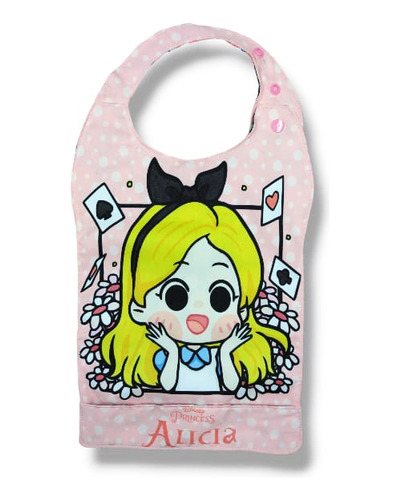 Babero Antifluido Con Diseño De Alice In The Wonderland