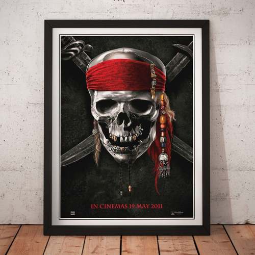 Cuadro Peliculas - Piratas Del Caribe Movie Poster Skull