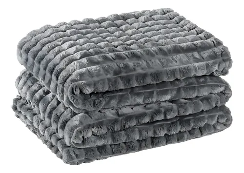 Cobertor Manta Queen Ultrasoft Willow Macia 2,40m X 2,20m Cor Gris Desenho Do Tecido Cor