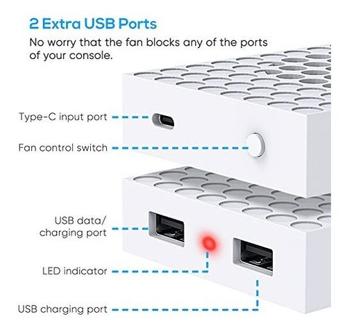 Soporte De Refrigeracion Compatible Con Xbox Series S Blanco