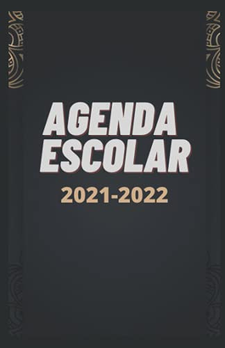 Agenda Escolar 2021 2022: Agenda Negra Diario Para Planifica