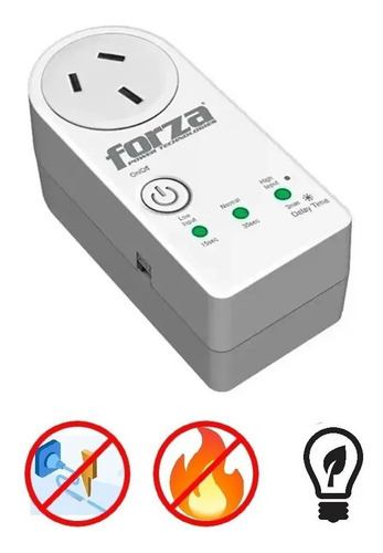 Imagen 4 de 4 de Protector De Voltaje Forza Fvp1202b-a Zion 220v 1500w Blanc0 Color Blanco