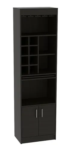 Mueble Bar Syrah, Wengue Y Negro