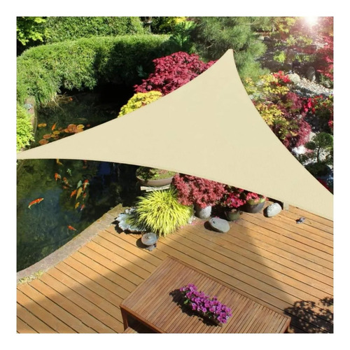 Toldo Vela Triangular 6.1x6.1x6.1 Mtrs Color Beig