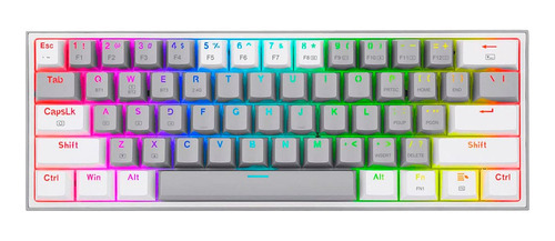 Teclado Gamer Redragon Fizz Pro Wireless Sp K616 Rgb Grey Color Del Teclado Gris Idioma Español España