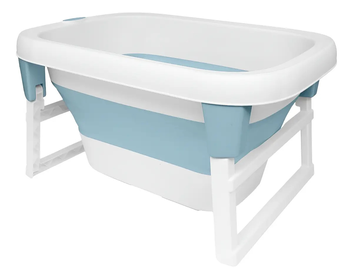 Banheira Para Bebês Buba Dobrável Ofuro Azul 16942