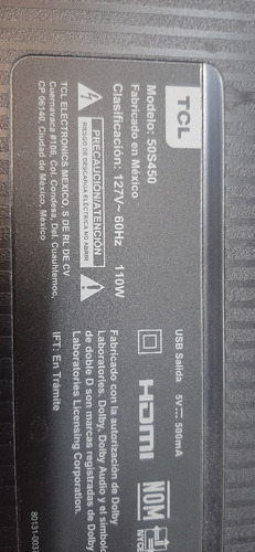 Fuente Tcl 50s450 Pw.a100w2.771 (Usado)
