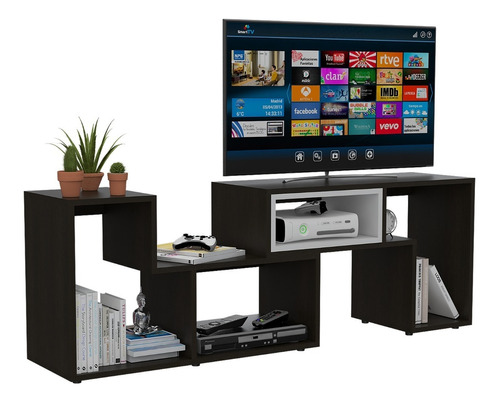 Combo Rack Extensible Tv40 + Mesa De Centro - Wengue